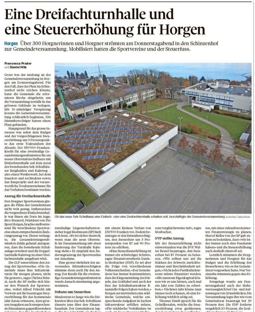 Artikel in der Zürichsee-Zeitung